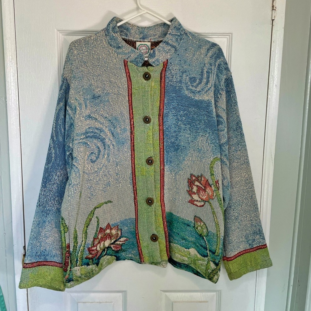 Vintage Sugar Sreeet Weavers Tapestry Sweater